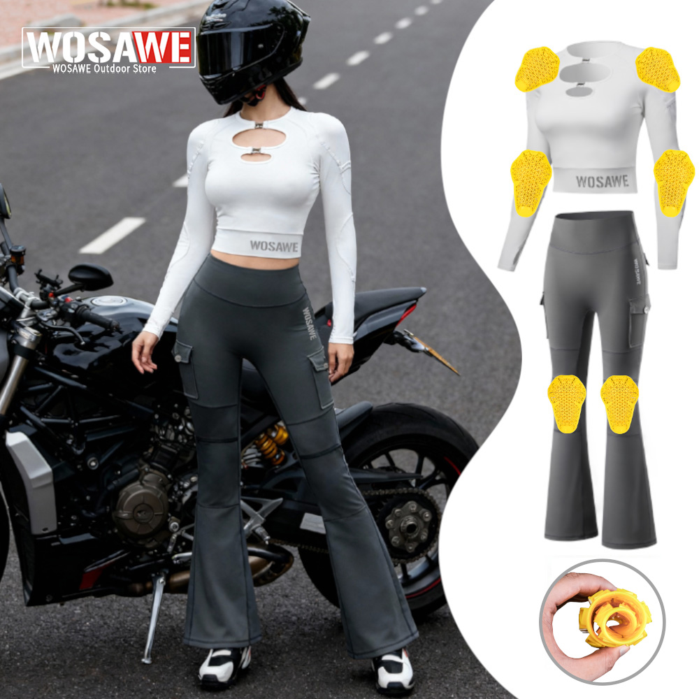 Motorcycle Gear Jacket Women - WOSAWE Women Motorcycle Jacket and Pants