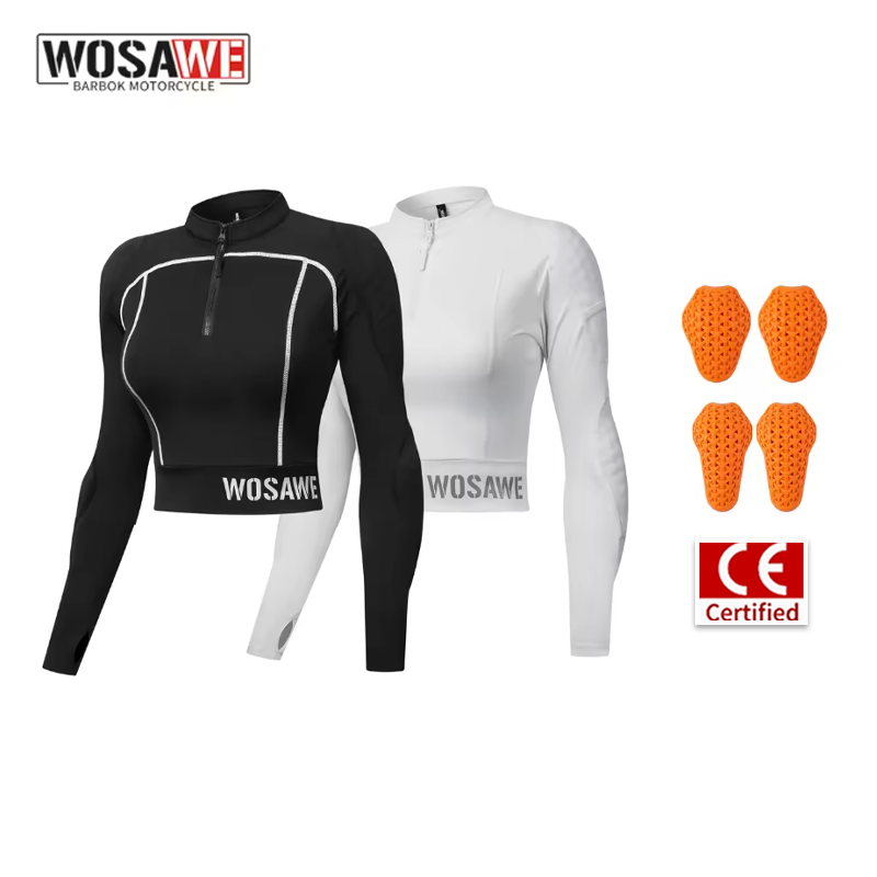 Motorcycle Gear Jacket Women - WOSAWE Women Motorcycle Riding Shirt Summer