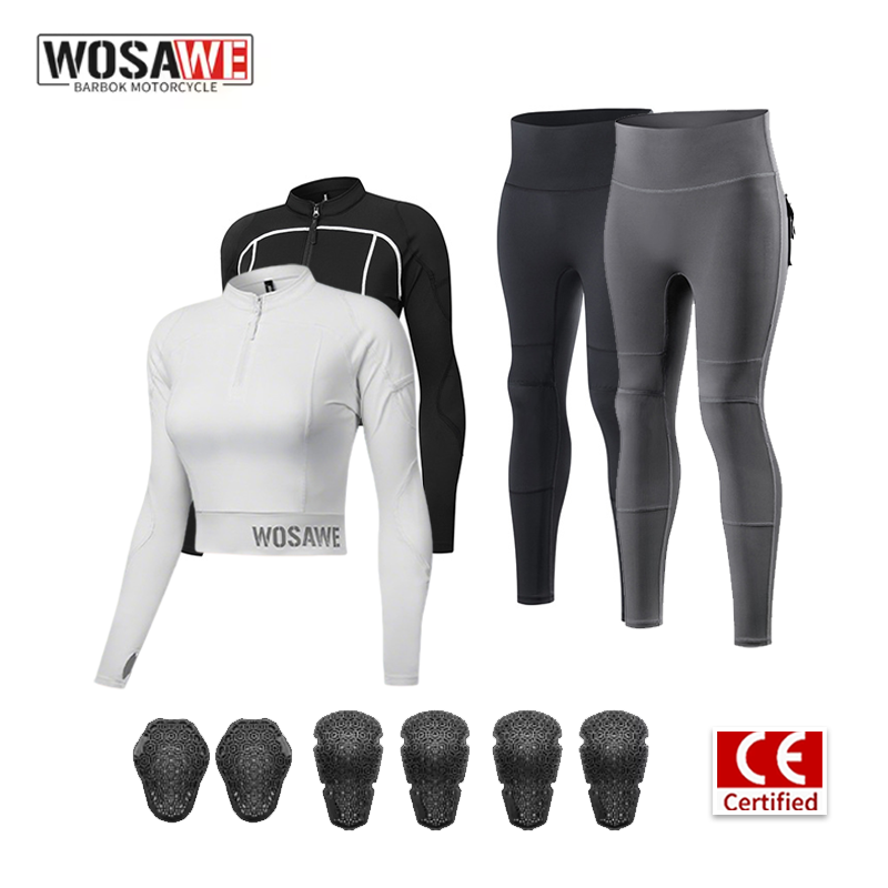 Motorcycle Gear Jacket Women - WOSAWE Women Motorcycle Riding Suit Summer