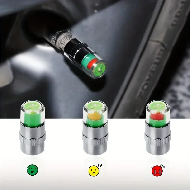 4/8PCS Car Tire Valve Caps wit - Tyre Pressure Gauge review and price