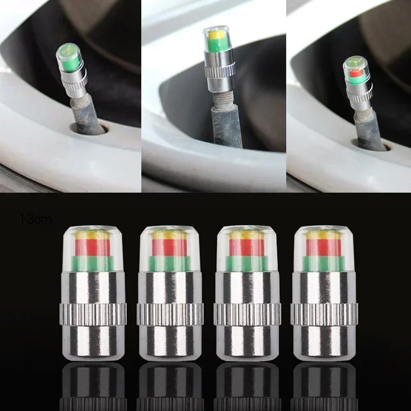 4/8PCS Car Tire Valve Caps wit - Tyre Pressure Gauge review and price
