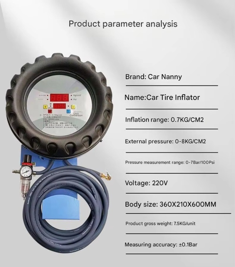 Automatic Metal Tyre Inflator  - Tyre Pressure Gauge review and price