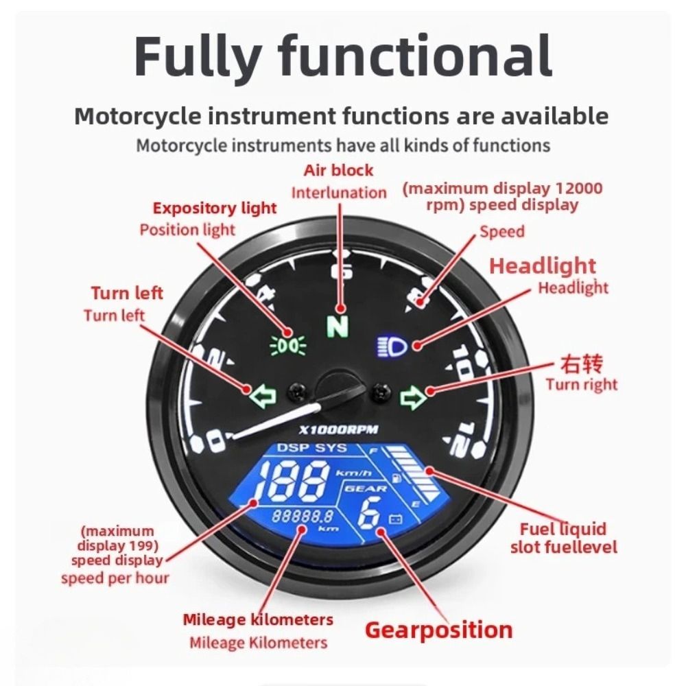 Universal Motorcycle Meter Spe - Motorcycle Gear Honda review and price